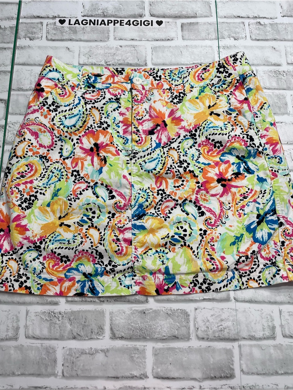 Christopher & Banks Floral Paisley Mini Skirt - White, Pink, Yellow, Blue skirts